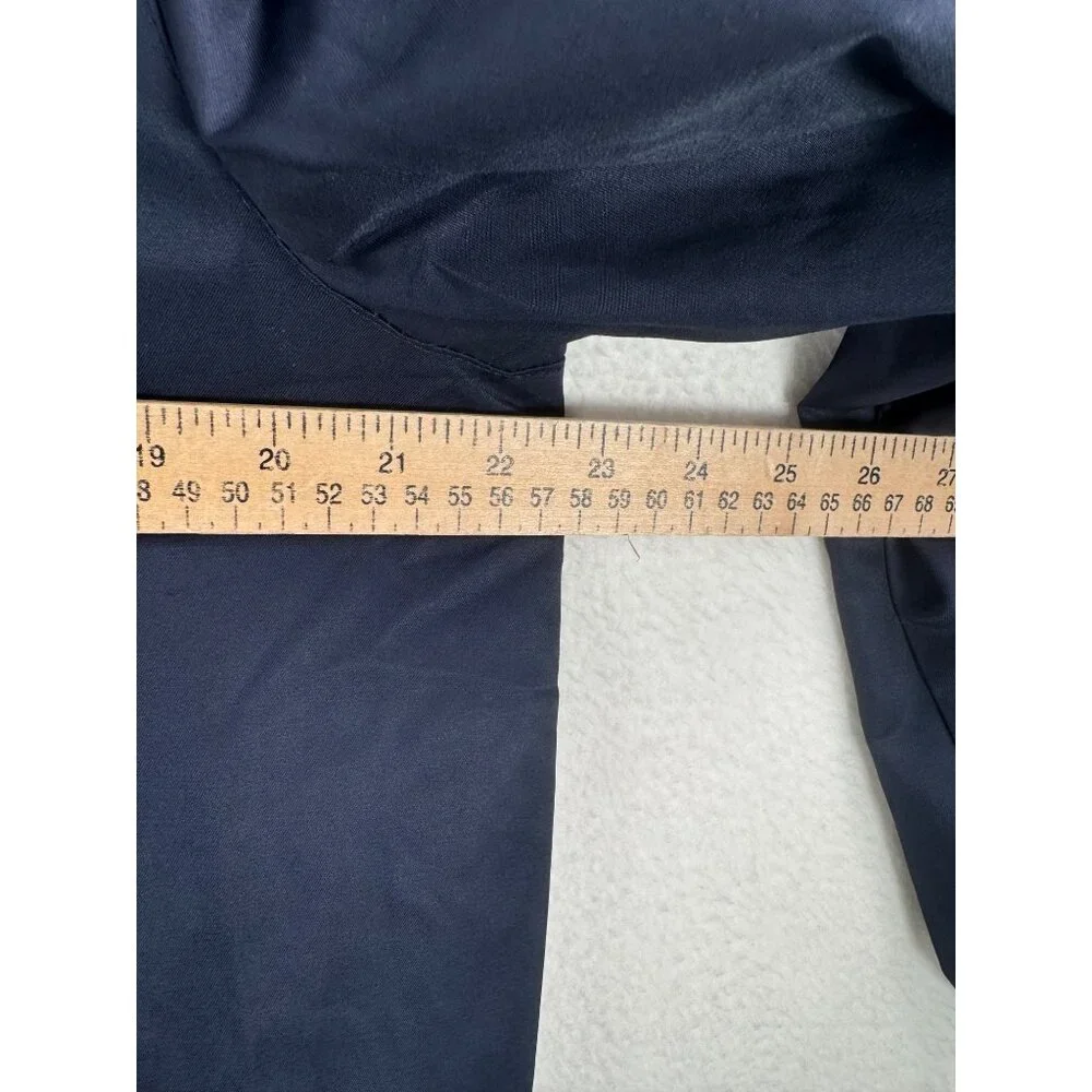 J.Crew light‎ weight hooded jacket navy preppy 90s sz M